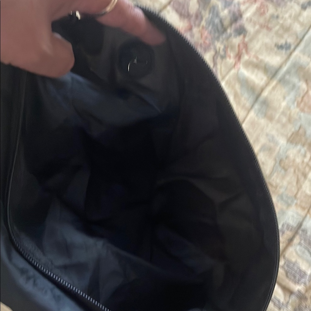 Black Nylon Backpack With Drawstring Closure - image 4